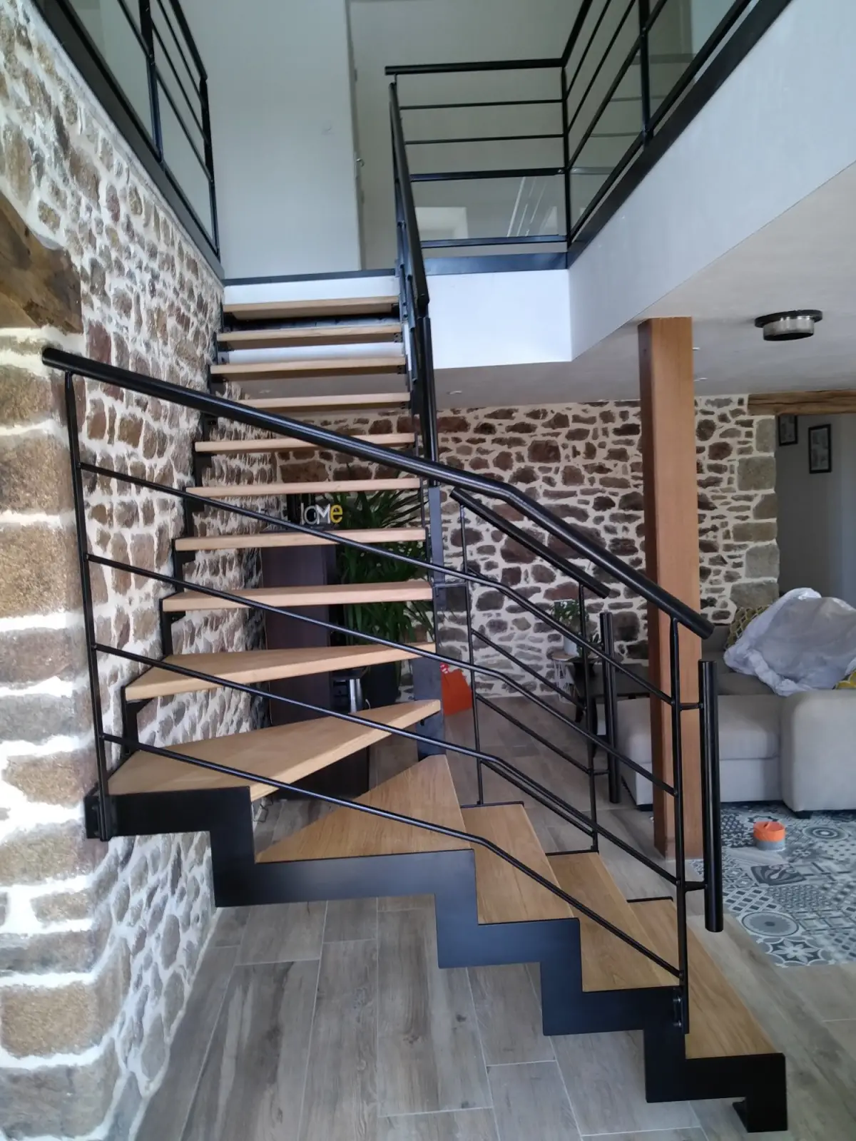 Escalier métallique intérieur à Bécherel